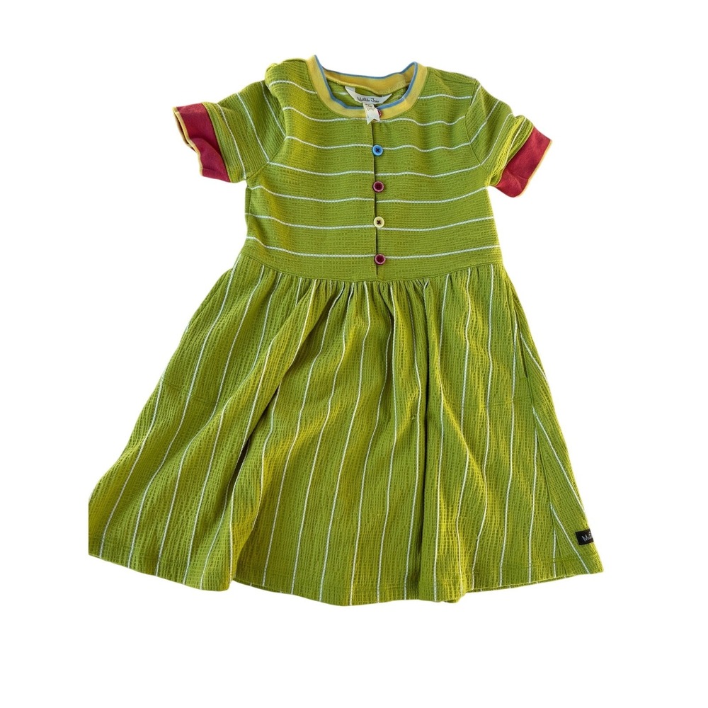 Matilda Jane Enchanted Garden Willow Green Ribbed Dress sz 6